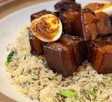 Braised Pork with Vegetable Rice
