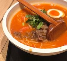 Beef Noodle Soup with Tomato Broth