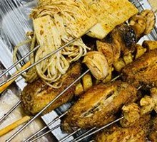 Grilled Enoki Mushrooms