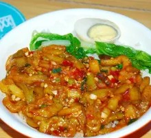 Fish-Flavored Eggplant Rice Bowl