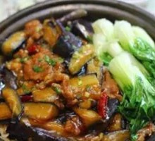 Oyster Sauce Eggplant and Pork Baozi Rice