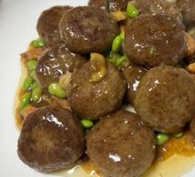 Braised Lotus Root Balls with Green Soybeans