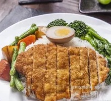 Golden Chicken Cutlet Rice Bowl