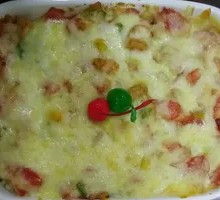 Cheese Bacon Ham Casserole Rice