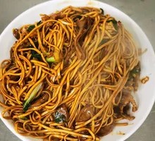 Three Delicacies Pork Intestine Stir-Fried Noodles