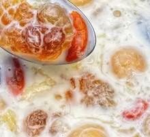 Peach Gelatin Milk炖