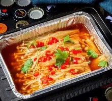 Aluminum-Wrapped Enoki Mushrooms
