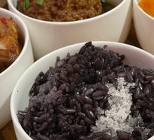 Black rice dish