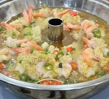 Steam-Pot Shrimp with Tails