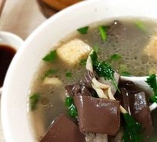 Duck Offal with Crispy Rice Noodles Soup