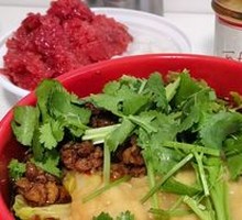 Spicy Broad Noodles with Pea Paste