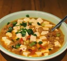 Fried Tofu with Pork Cracklings