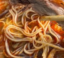 Pig Liver and Pork Sausage Noodles with Pig Skin