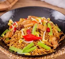 Pork and Lentil Noodle Stew