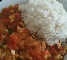 Tomato and Egg Rice Bowl