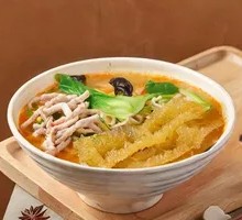 Pig's Skin Sausage and Pork Noodle Soup