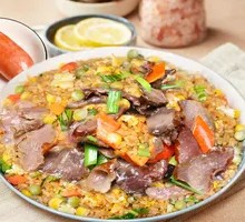 Spicy Braised Pork Head Fried Rice with Free-Range Eggs