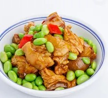Braised Chicken with Edamame