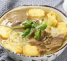 Curry Beef and Tofu Noodle Soup