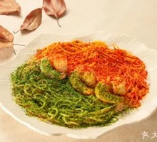 Sichuan Spicy Tofu Milk Shrimp Bicolor Pasta