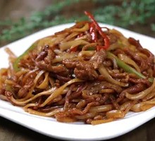 榨菜肉丝炒面