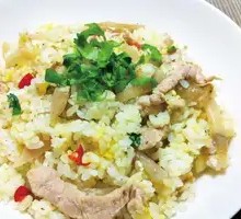 Sliced Pickle and Pork Fried Rice