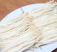 Two Skewers of Enoki Mushrooms