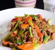 Stir-fried Pork Liver with Rice