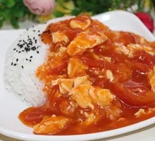 Tomato and Egg Rice Bowl