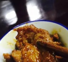 香菇肉片盖浇饭