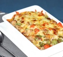 Black Pepper Beef Rice Bake