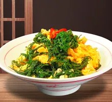 Tea Shoots Stir-Fried with Eggs