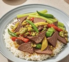 Pickled Pepper Pork Liver Rice