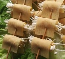Tofu Rolls with Golden Needle Mushrooms