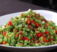 Stir-Fried Fresh String Beans with Minced Pork