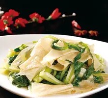 Bok Choy with Tofu Skin