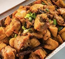 Fried Chicken with Burnt Pancake