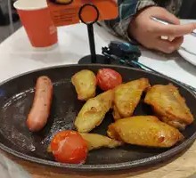Gathering Chicken Wings and Sausage Platter