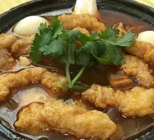 Sizzling Pot Crispy Meat Hot Pot