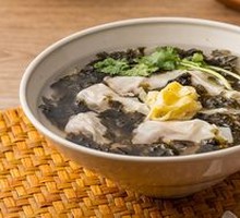Chicken and Pork Dumplings in Broth