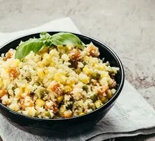 Ham Egg and Greens Fried Rice