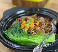 Fish-flavored Eggplant and Pork Rice in Clay Pot