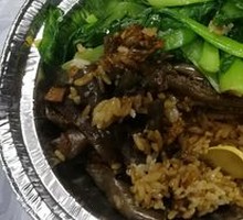 Black Pepper Beef Baozi Rice
