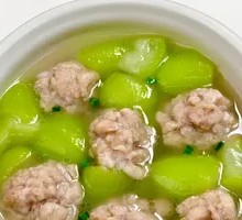 Loofah Dumpling Soup