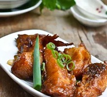 Braised Fish Belly with Green Onion