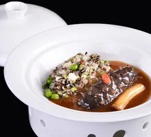 Wild Rice and Scallion Braised Sea Cucumber