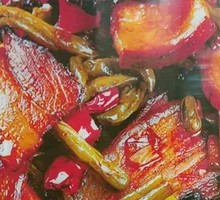 Stir-fried dried beans with preserved pork