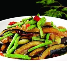 Eggplant and Green Bean Rice Bowl
