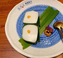 Pandan Coconut Sago Cake