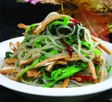 Spinach with Glass Noodles